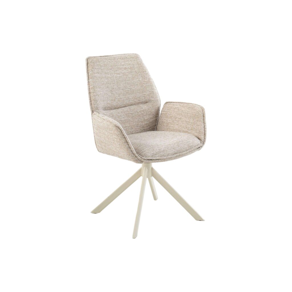 eetkamerstoel london matrixpoot draaibaar hoge rugleuning beige moods collection