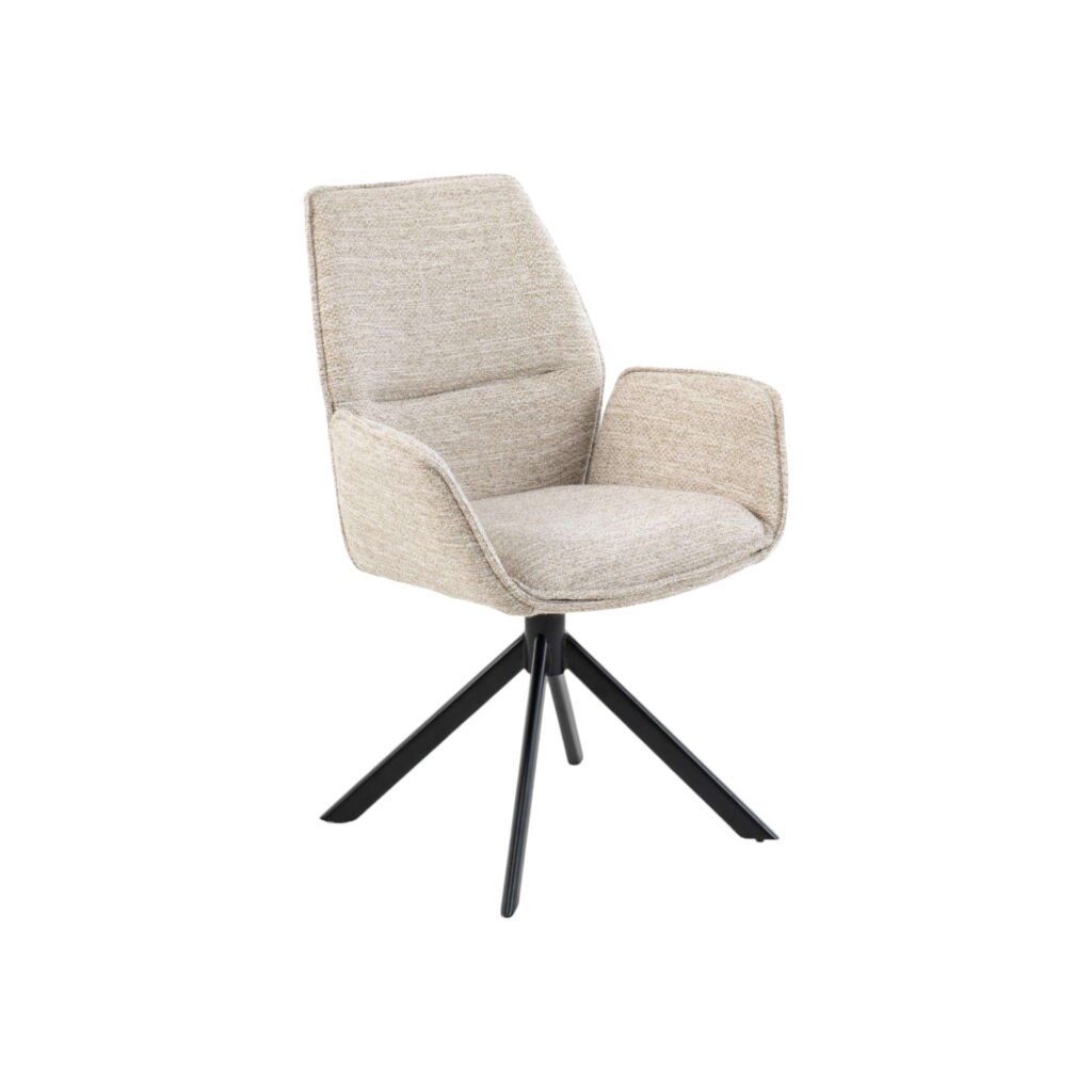 eetkamerstoel london matrixpoot draaibaar hoge rugleuning beige moods collection