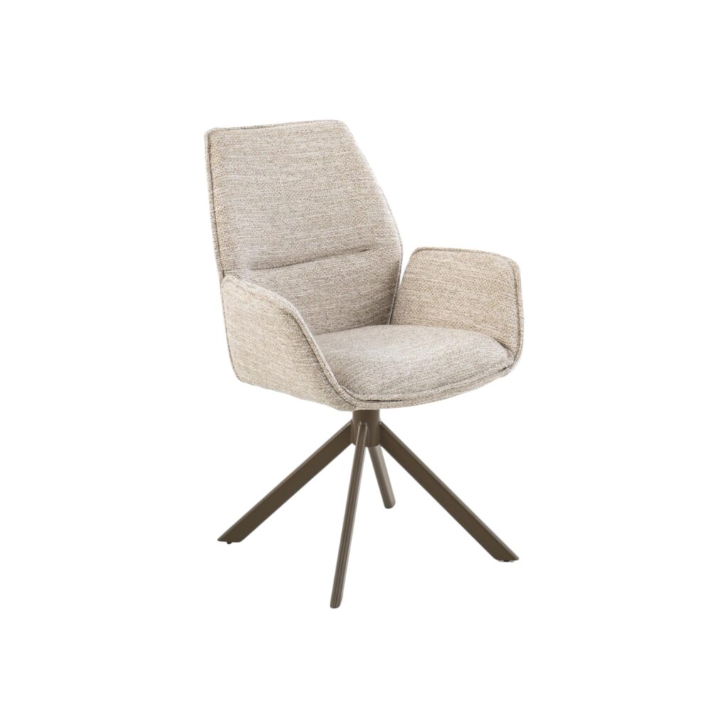eetkamerstoel london matrixpoot draaibaar hoge rugleuning beige moods collection