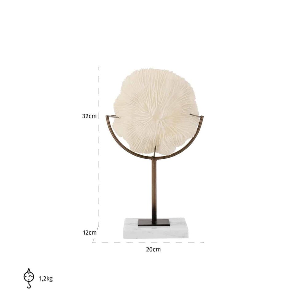 Faux koraal Jada op standaard (White)