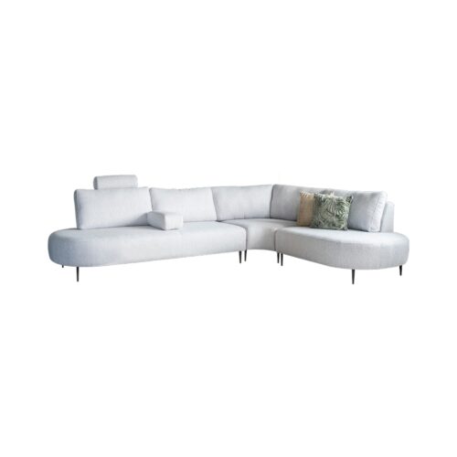 Ecksofa Danique organisch rund sevn modernes Komposit-Element Sofaset