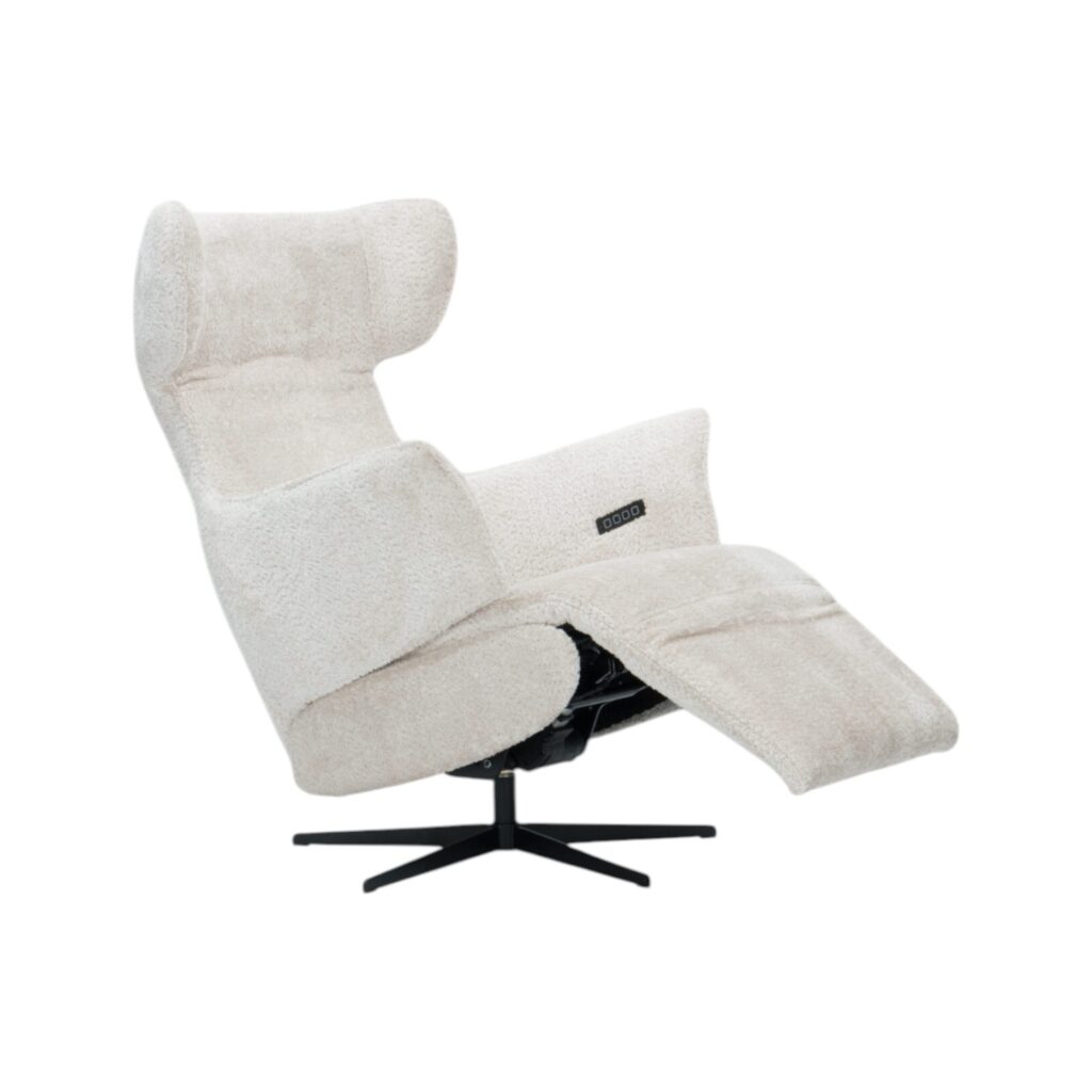 Relaxfauteuil Jada met 4 motoren van Nederlands fabrikaat HE design en heerlijk comfortabel met moderne uitstraling.
