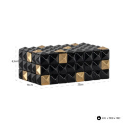 Opbergbox Velicia (Black/gold)