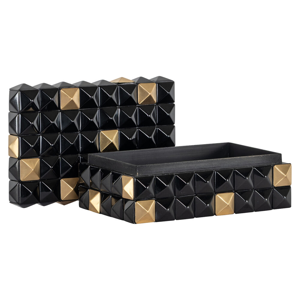Opbergbox Velicia (Black/gold)
