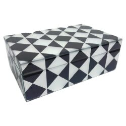 Opbergbox Silas groot (Black/white)