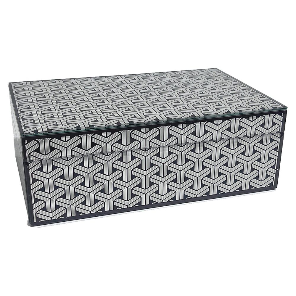 Opbergbox Feliz klein (Black/white)
