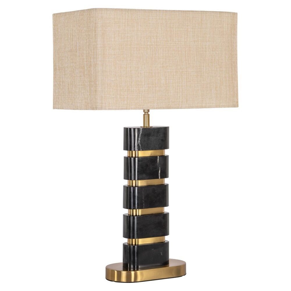 Tafellamp Levina incl. lampenkap (Black/gold)