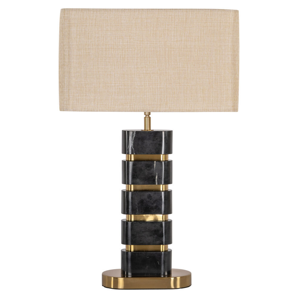 Tafellamp Levina incl. lampenkap (Black/gold)