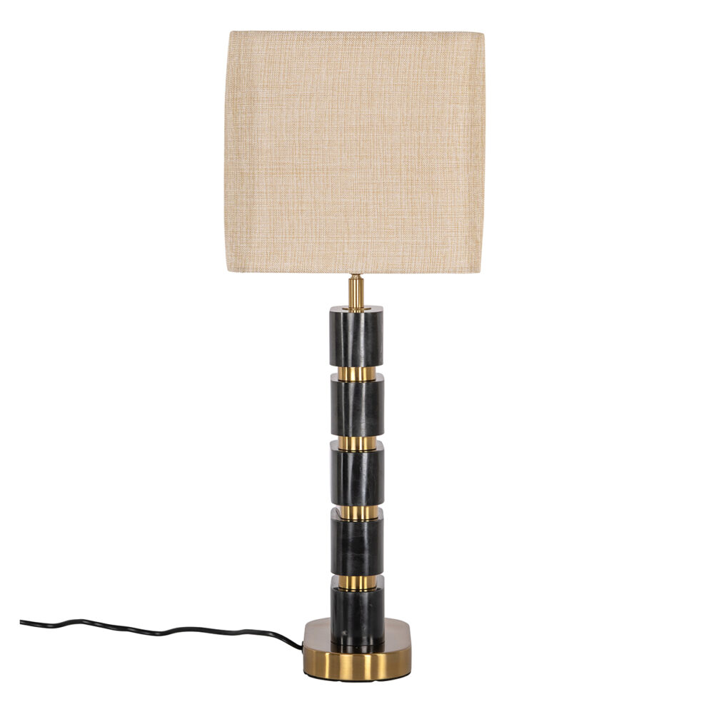 Tafellamp Levina incl. lampenkap (Black/gold)