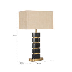 Tafellamp Levina incl. lampenkap (Black/gold)