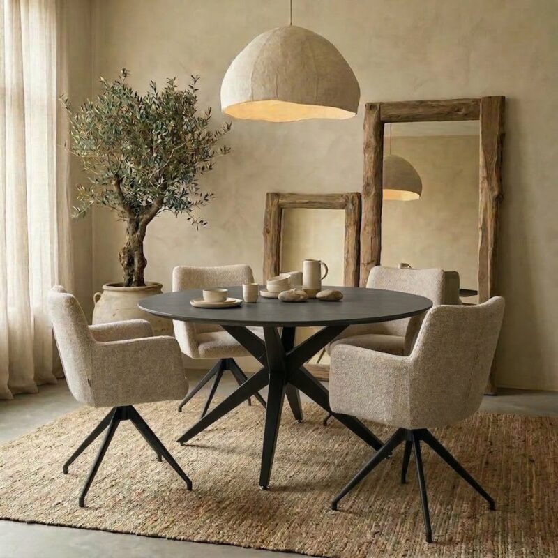 Eettafel HPL rond van Nijwie