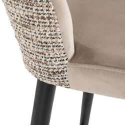 Barstoel Tabitha trendy nature / quartz khaki fire retardant (Be Trendy 01 Nature)