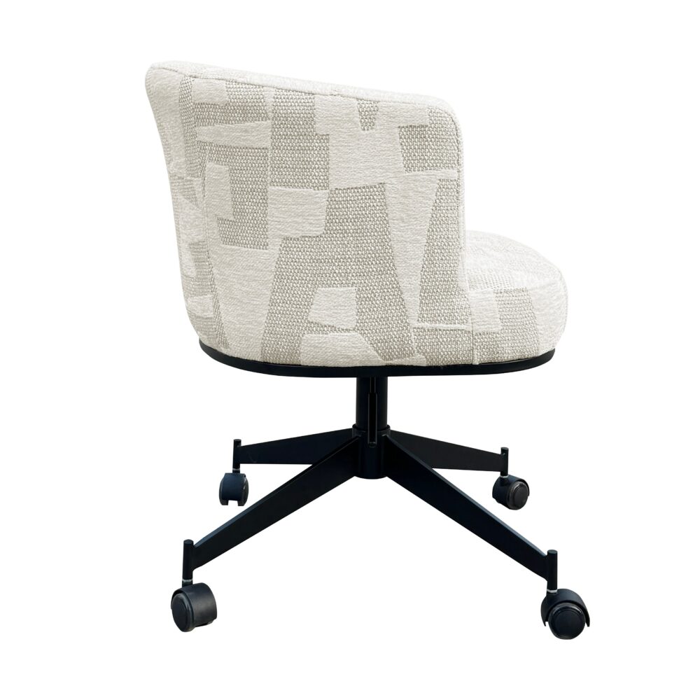 Draaistoel  Rochenne met wielen beige graffic (Beige graffic)