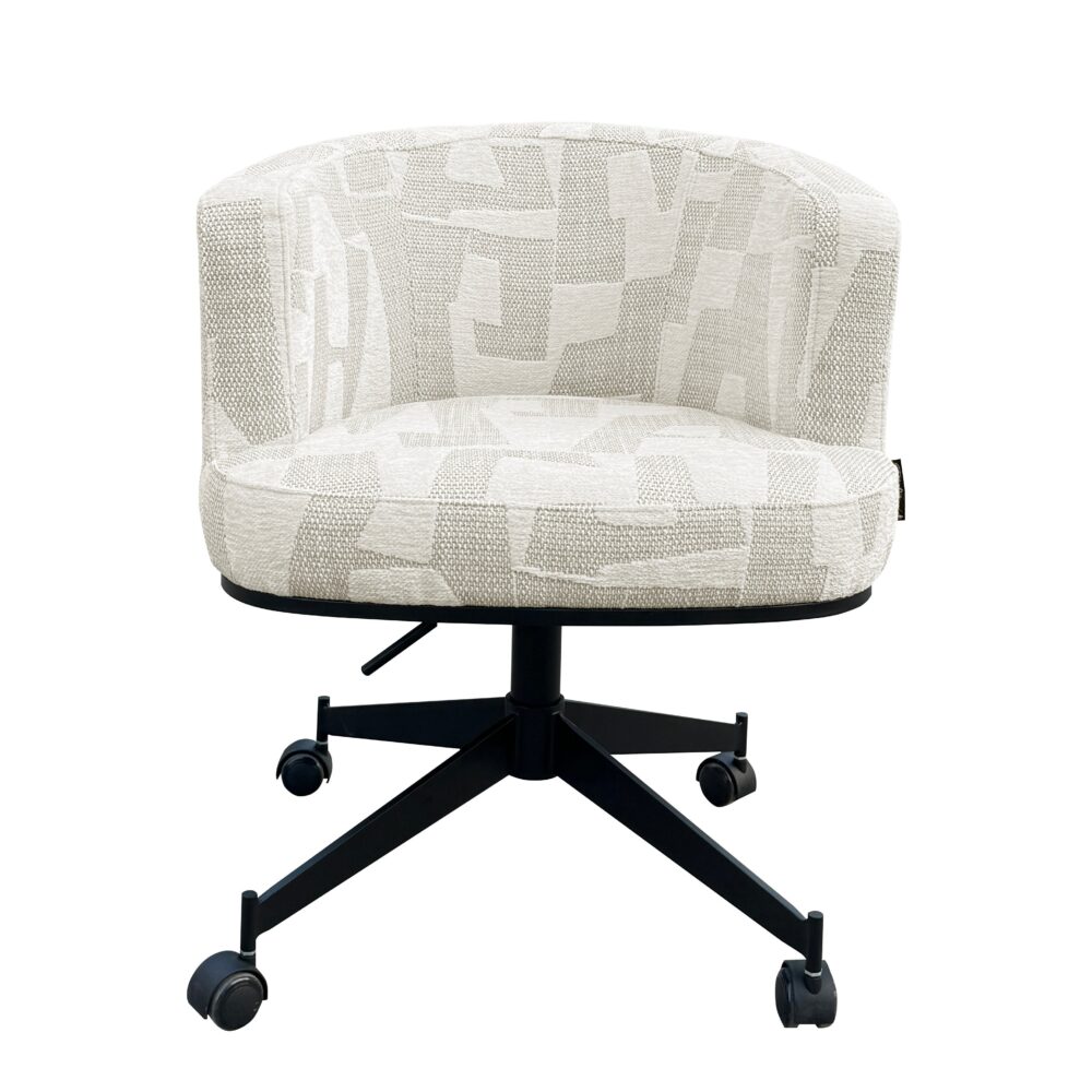 Draaistoel  Rochenne met wielen beige graffic (Beige graffic)