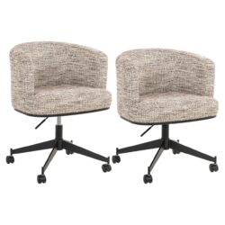 Draaistoel  Rochenne met wielen trendy nature (Be Trendy 01 Nature)