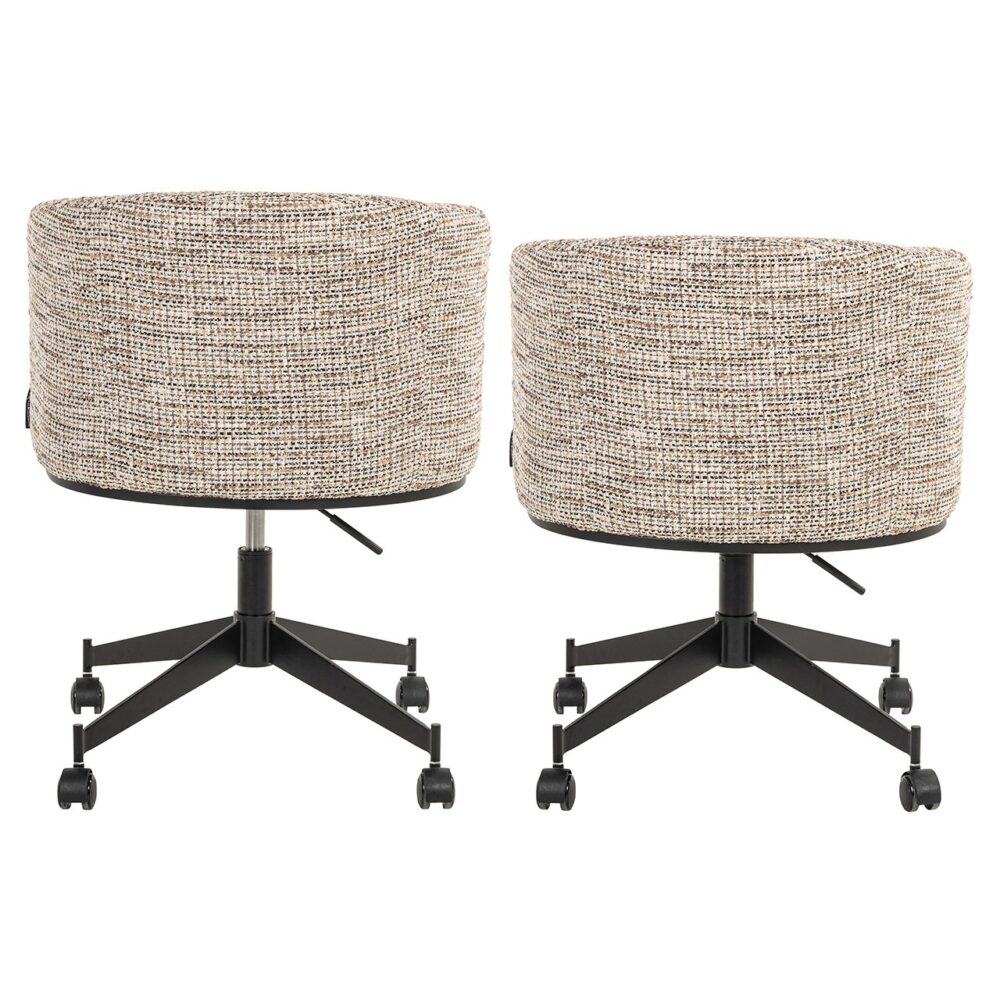 Draaistoel  Rochenne met wielen trendy nature (Be Trendy 01 Nature)