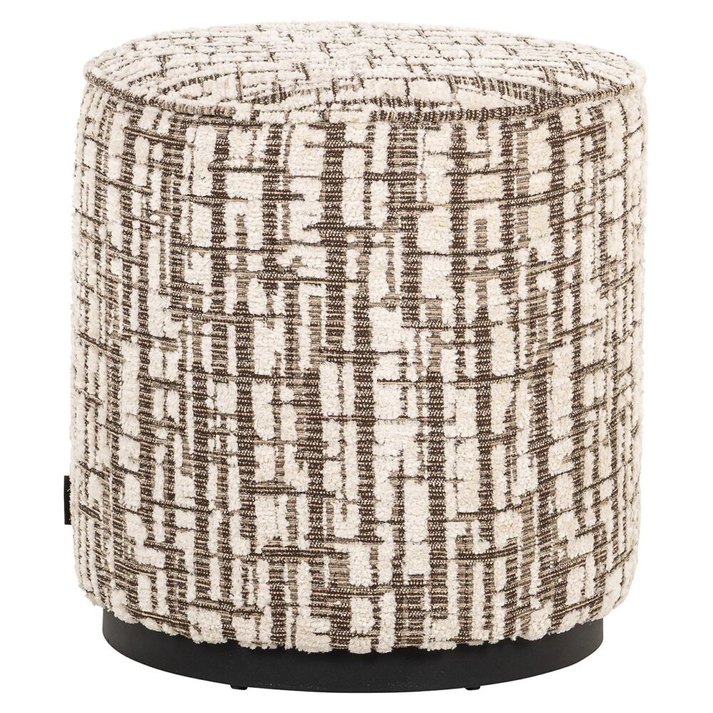 Poef Lexie 45Ø cream dalia (Dalia 11 Cream)