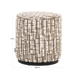 Poef Lexie 45Ø cream dalia (Dalia 11 Cream)