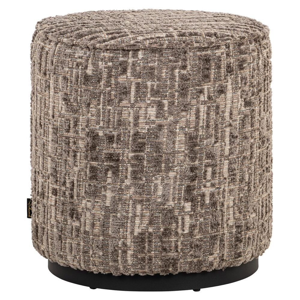 Poef Lexie 45Ø grey dalia (Dalia 45 Greige)