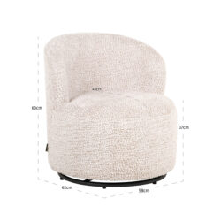 Draaistoel kids Jackie lovely cream (Be Lovely 11 Cream)