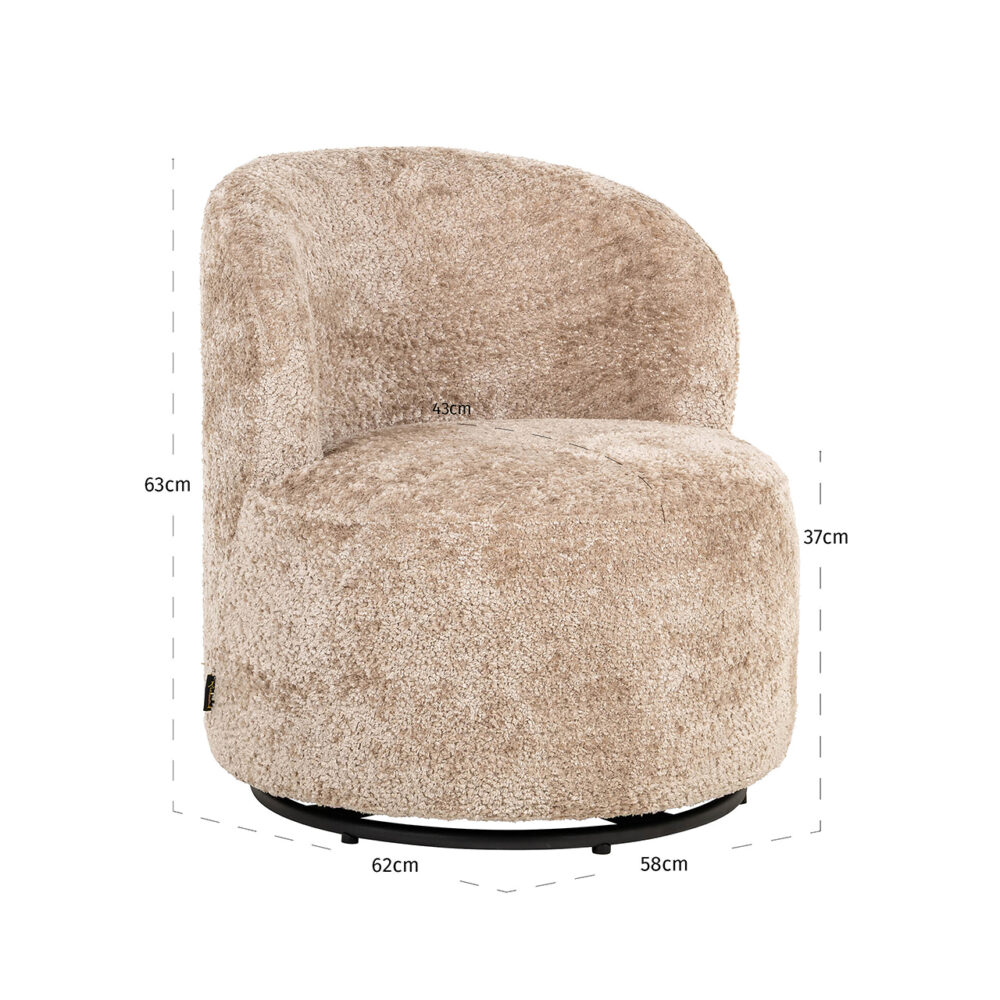 Draaistoel kids Jackie sheep nature (Sheep 01 nature)