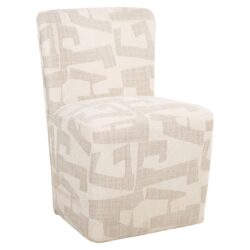 Stoel Lorain met wieltjes beige graffic (Beige graffic)