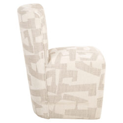 Stoel Lorain met wieltjes beige graffic (Beige graffic)