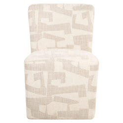 Stoel Lorain met wieltjes beige graffic (Beige graffic)