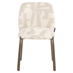 Eetkamerstoelen Lana beige graffic (set van 2) (Beige graffic)