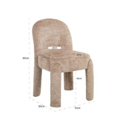 Eetkamerstoel Brandi lovely beige (set van 2) (Be Lovely 170 Beige)