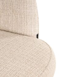 Bar/counter stoel draaibaar Nikki beige chenille (Niagara 902 beige Chenille)