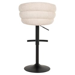 Bar/counter stoel draaibaar Nikki beige chenille (Niagara 902 beige Chenille)