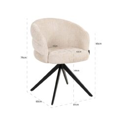 Draaistoel Serenity beige chenille (Niagara 902 beige Chenille)