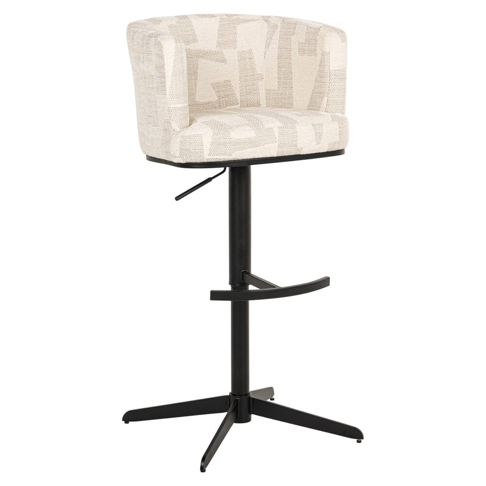 Bar/counterstoel Cheyenne beige graffic (Beige graffic)
