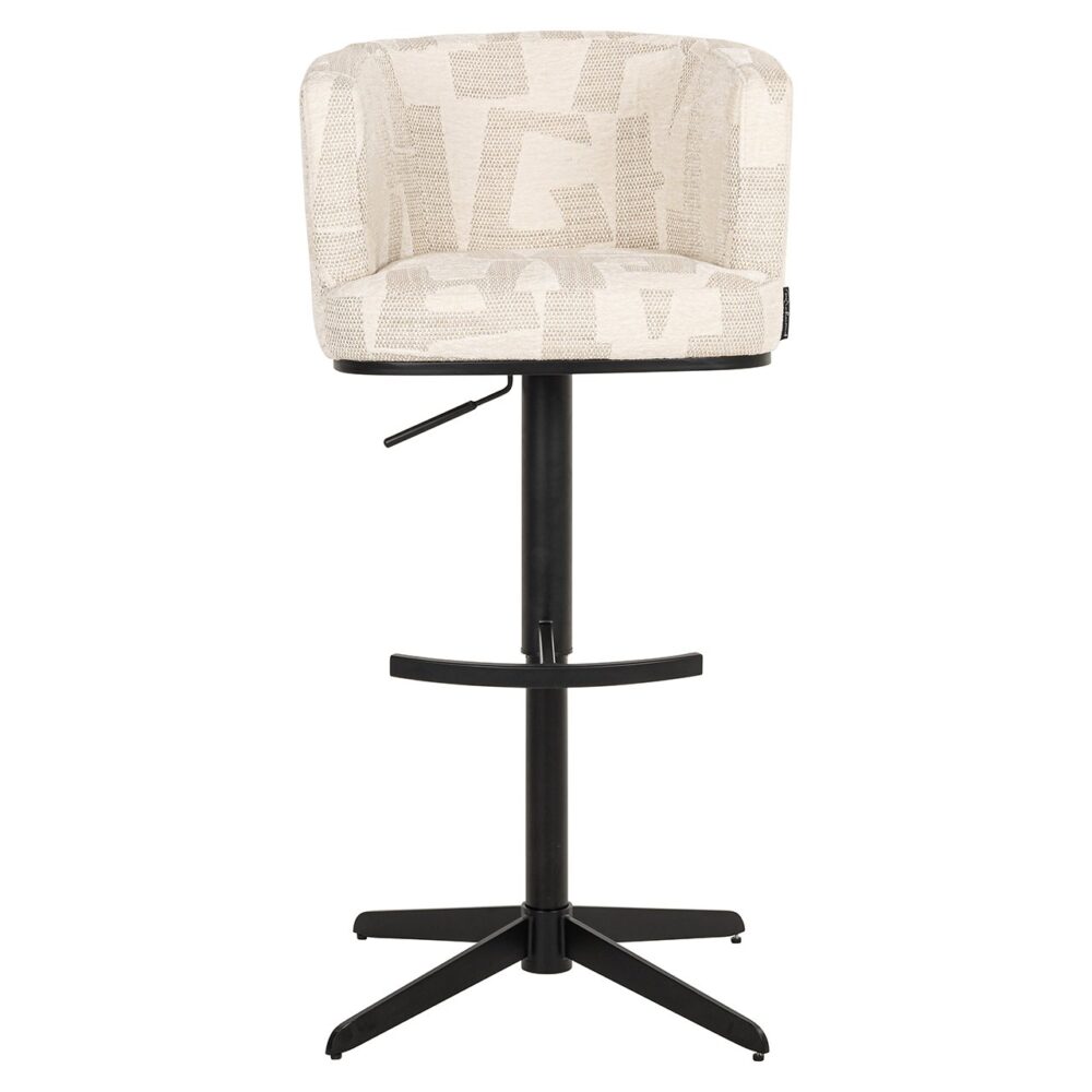 Bar/counterstoel Cheyenne beige graffic (Beige graffic)