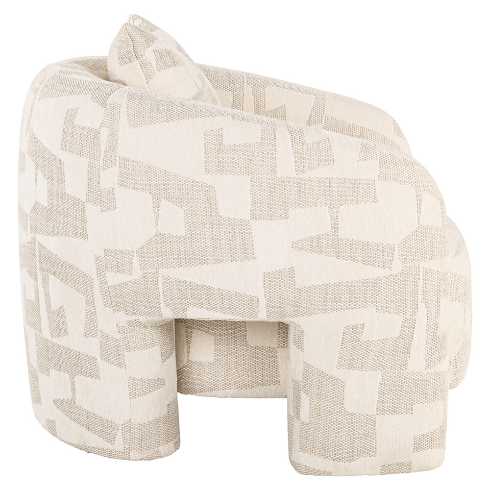 Lounge fauteuil Tuscany beige graffic (Beige graffic)
