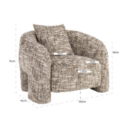 Lounge fauteuil Tuscany brown omara (Brown omara)