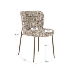 Stoel Odarby brown omara (set van 2) (Omara 08 brown)