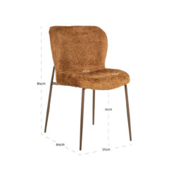 Stoel Odarby cognac fusion (set van 2) (Fusion cognac 28)