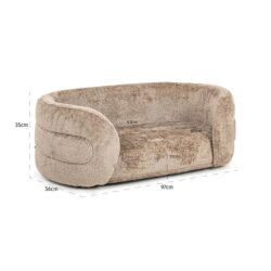 Huisdierenbed Bingo taupe chenille (Bergen 104 taupe chenille)