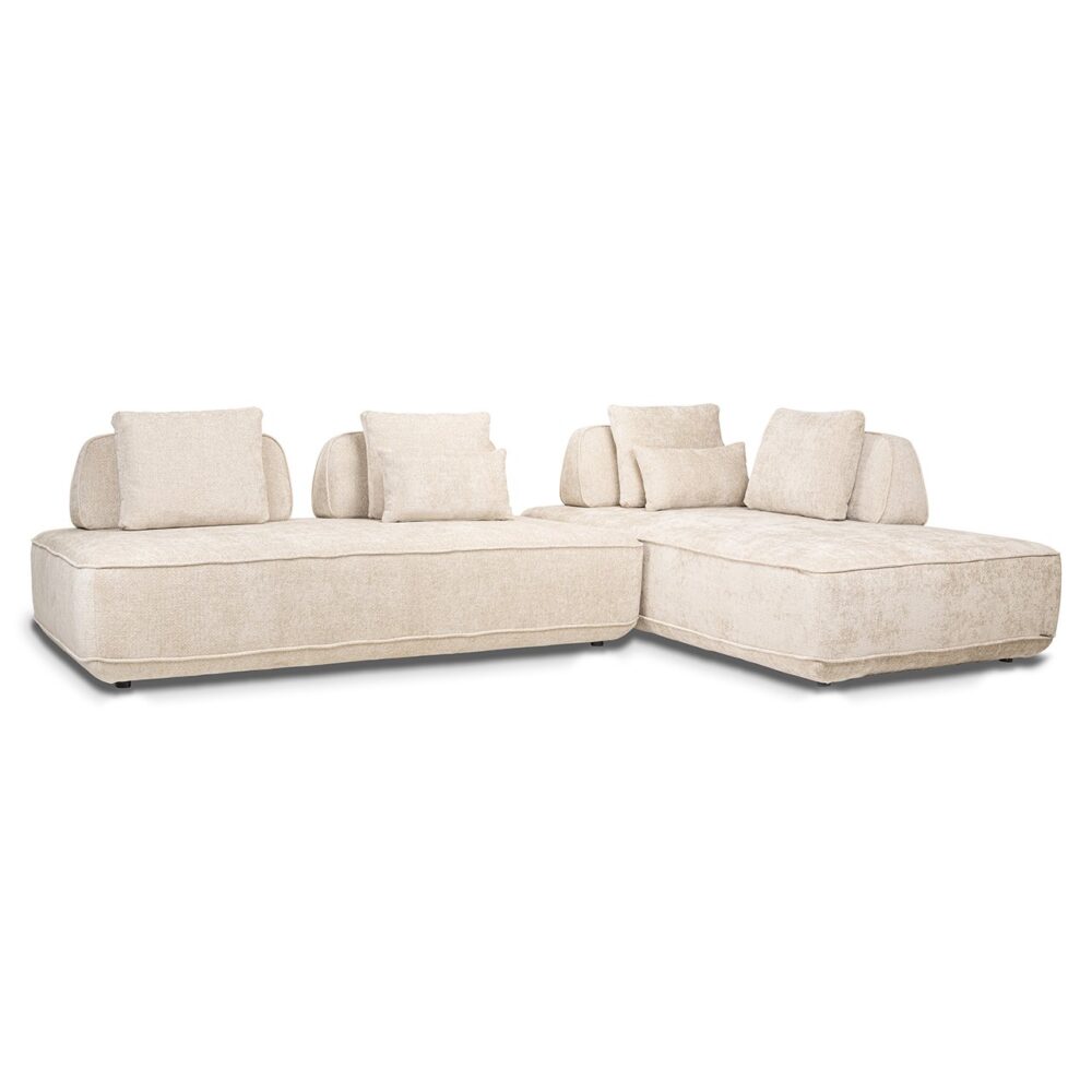 Bank Tudor met losse rugeleuning cream unicorn (Unicorn 11 cream)