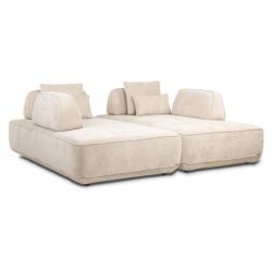 Bank Tudor met losse rugeleuning cream unicorn (Unicorn 11 cream)