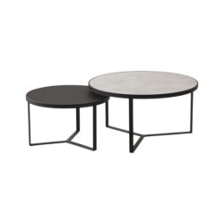 salontafel emilia set van 2 laminaat metalen zwarte poot