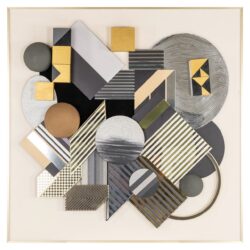 Wall art 3D block (Black/gold)