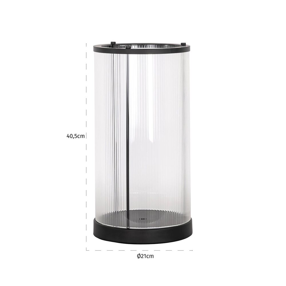 Windlicht Dayene groot (Black)