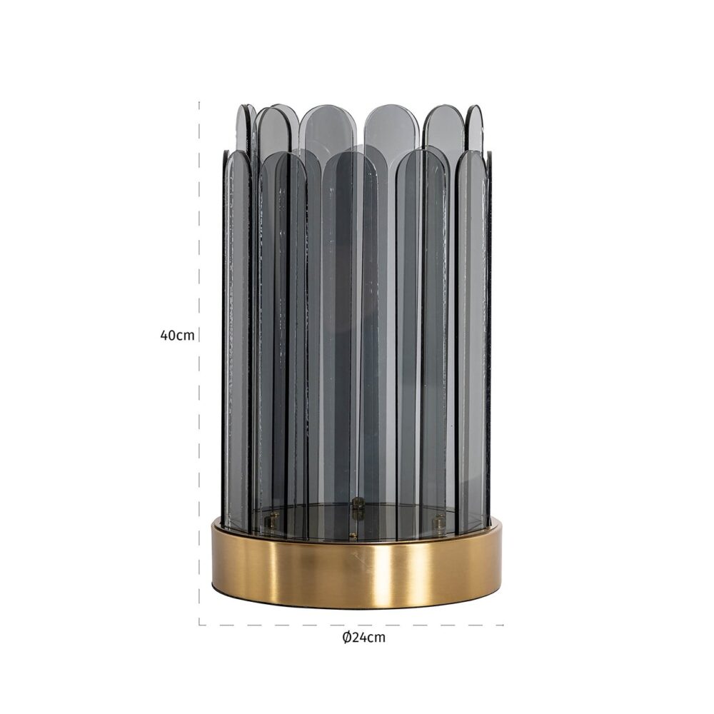 Windlicht Daisey groot (Smoke)