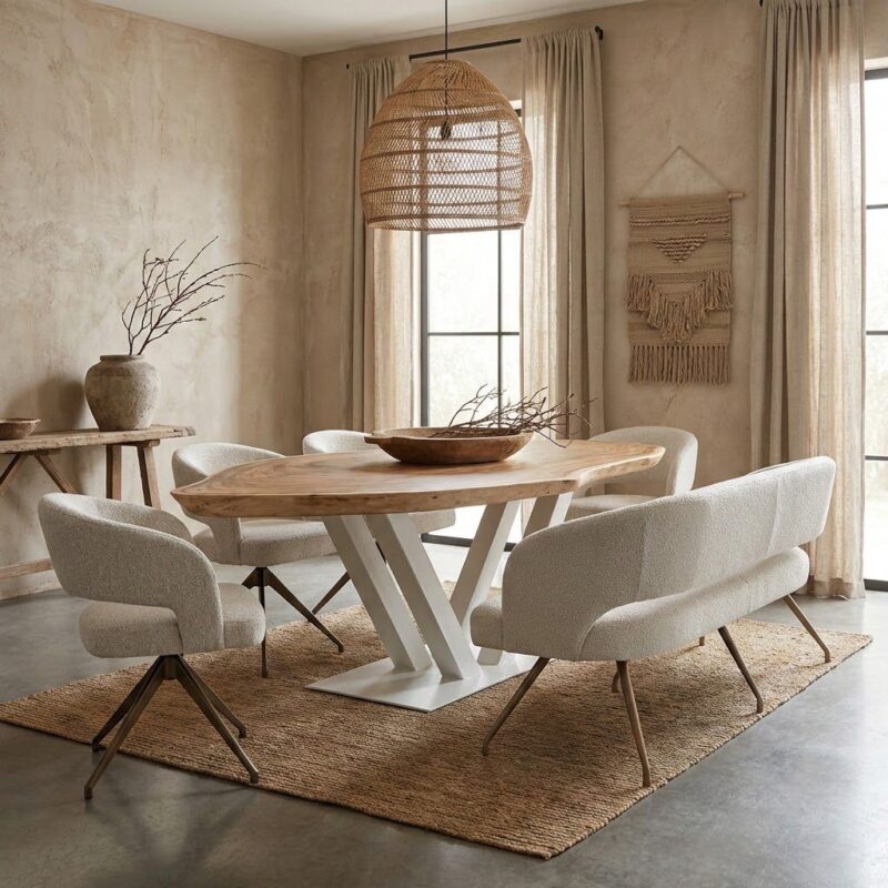 Eettafel suarhout organisch