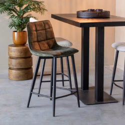 LABEL51 Barkruk Jelt - Hunter - Velours - Zithoogte 66