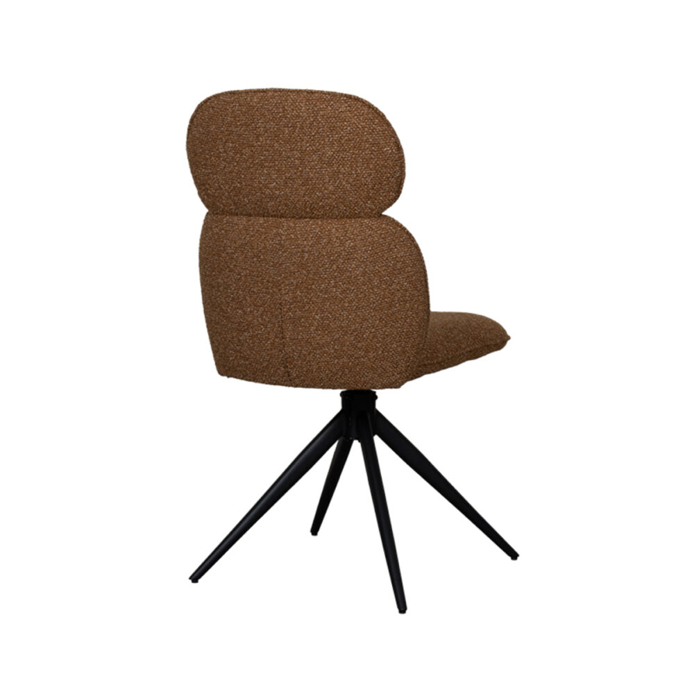LABEL51 Eetkamerstoel Finn - Coral - Boucle - Black Frame