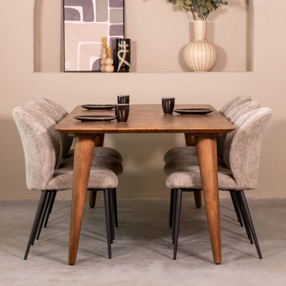 LABEL51 Eetkamertafel Fly - Nature - Mangohout - 190x100 cm